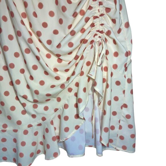 Storia Dress Polka Dot Cinched Ruffle Trim - Picture 3 of 8